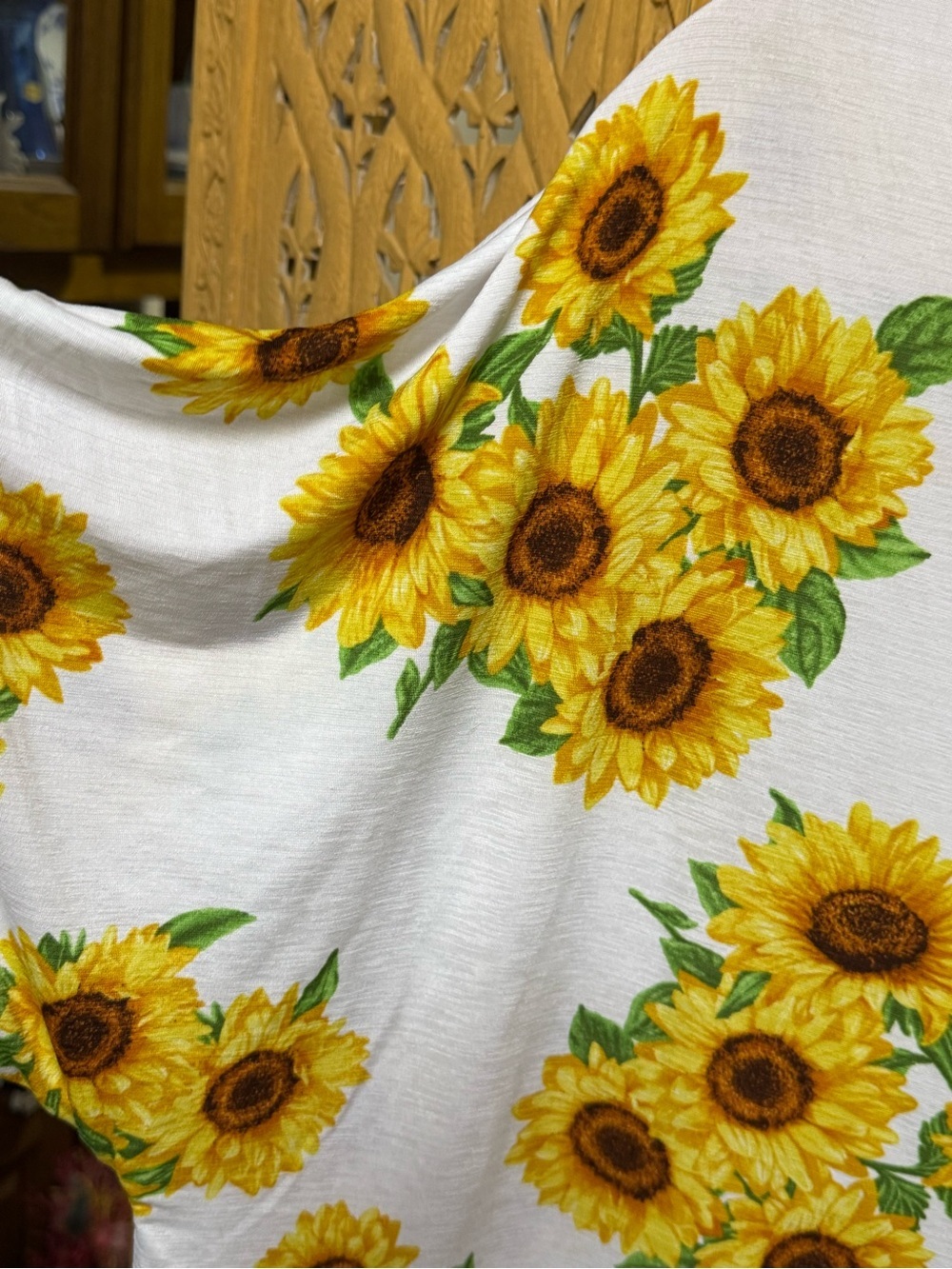 Honey me Curvy Bold Sunflower Print Kimono Swim Cover. Beach Vacation Boho - Picture 5 of 8